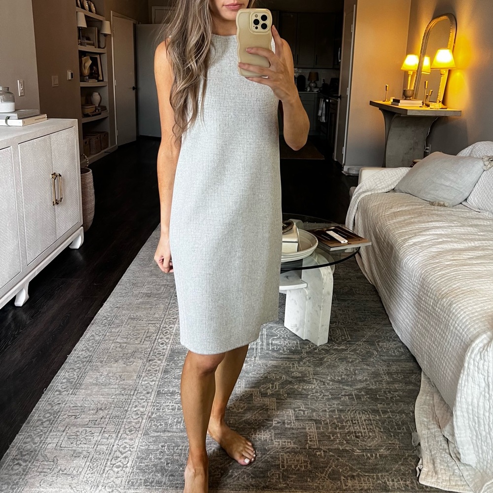 Akris Light Gray Sleeveless Midi Dress